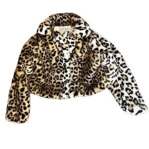 Knit Works Size 4/5.  Faux fur animal print. XXs